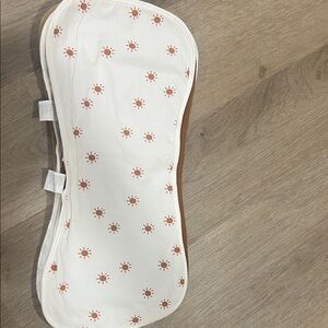 White Baby Burp Cloth with Sun Pattern set (5pcs) length- 52.5cm